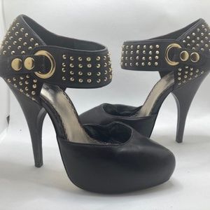 Bebe Ankle Studded Closed Toe Heel | 7M